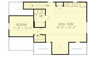 floor plan one bedroom over 3 car garage